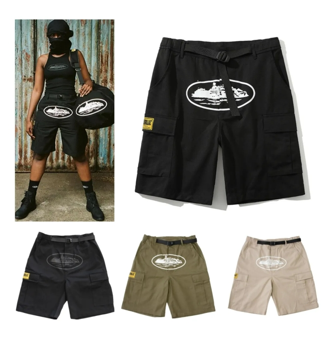 

2023 Designer Mens Ship Print Shorts INS Fashion Hip Hop Skateboarding Casual Pants for Men Women All Seasons, Black