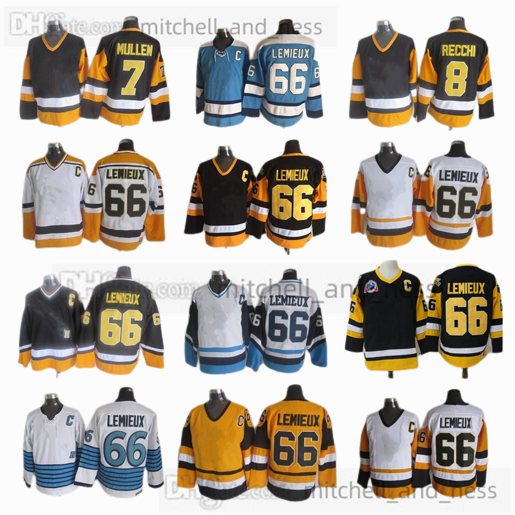 

66 Lemieux Movie Vintage Hockey Jersey Retro CCM Embroidery 8 Mark Recchi 7 Joe Mullen All-Star Jerseys, Other jerseys. contact seller