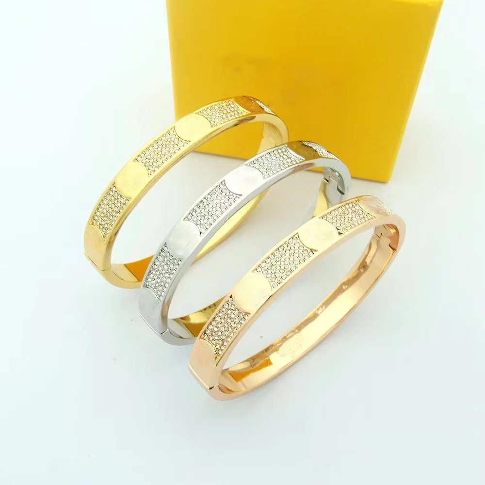 

Fashion Love Bracelet Women's Rose Gold Silver Women's Bracelet Titanium Steel Screwdriver Diamond Luxury Designer Jewelry Women's Men's Bracelet With Original Box 20