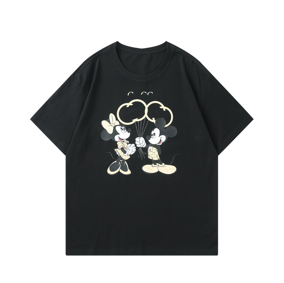 

Fashion Tee Mens Black White Women 2023 New Loose Casual Yarn Cotton Short Seeve Tshirts Sweethearts Style Plus Size Clothing