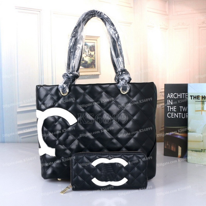

Classic Fashion Designer Bags Leather Women 2pcs Set Messenger Shopping Bag Plain Cross Body Shoulder Bags Handbags Crossbody Totes Purse Casual With Wallets, White