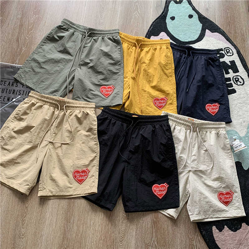 

22SS NEW TOP Human Made Shorts Men Women 1 1 Best Quality Heart Embroidered Human Made Beach Loose Casual Shorts Breathable, 12