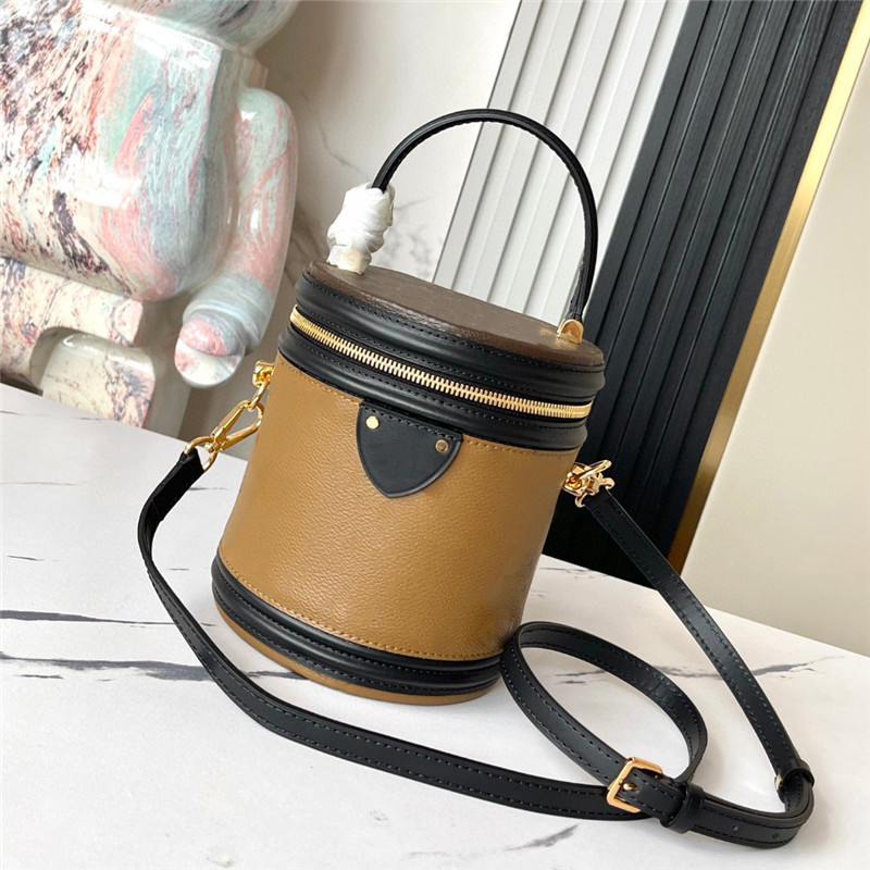 

7A Designer Bags Handbag Cannes Cosmetic Case Bucket bag 2023 Vanity M43986 One Shoulder Messenger Bag Fashion Classic Women's Genuine Leather Bag Luxury Custom Made, Black
