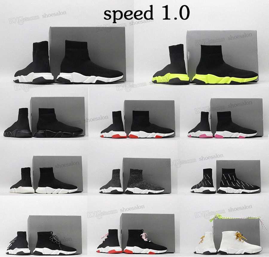 

Mens designer sock Casual shoes Platform women Sneakers speed Runner trainer 1.0 lace-up Triple Black White Classic Lace jogging Balencaiga NRFI, 20