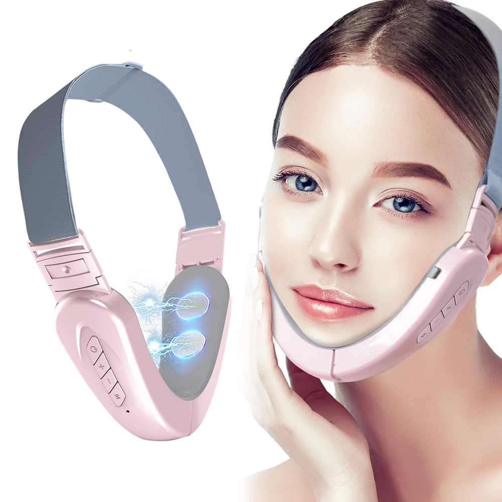 

Face Massager EMS Face Lift Machine Double Chin Remover Electric Lifting Device For Face Slimmer Skin Tightening V Shaped Cheek Lift 230320