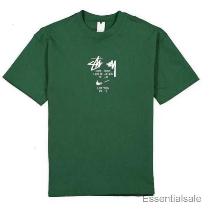 

Designer Luxury Fashion Brand Stussys Classic Mens Tshirts Dice Pattern Printed Alphabet Summer High Street Trend Tees Nnjz, Silver