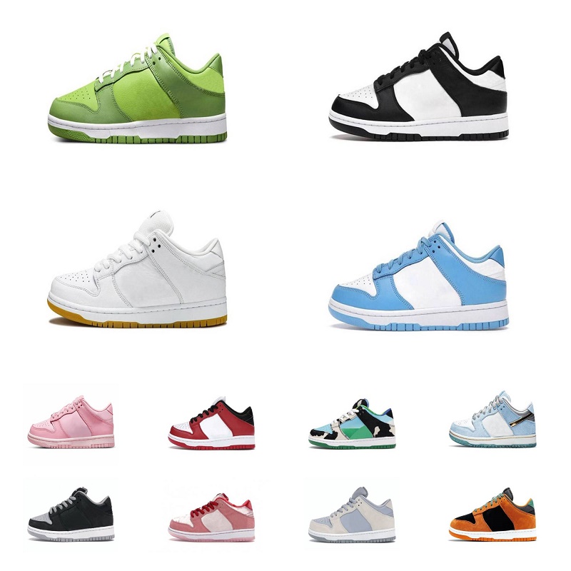 

2023 dunks kids skateboard shoes Union baby toddler SB trainers panda unc chlorophyll chunky casual boys girls sports black white sneakers Sapatos infantis sneaker, Shoes lace