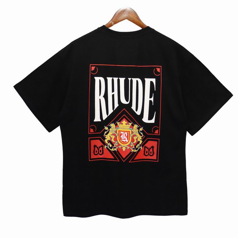 

Version RHUDE High Mens Quality T Shirts Summer T-Shirt Fashion Designer Casual Cotton Luxury Clothing Street Shorts Sleeves Clothes VBQQ