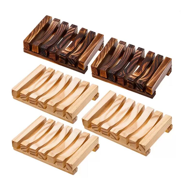 

Bath soap Dishes Natural Bamboo Wooden Soap Dishes Plate Tray Holder Box Case Shower Hand Washing Soaps Holders, 11.5*8*2.2cm