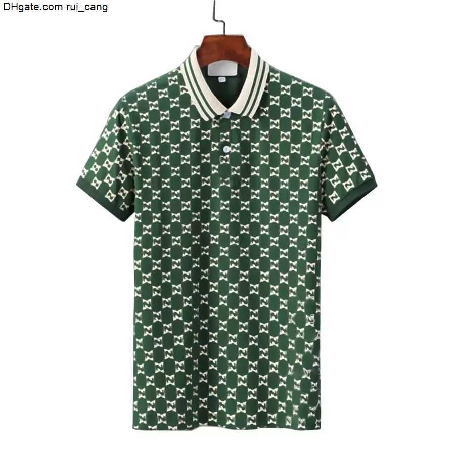 

2023 Quality Top Summer Luxurys Designer Polo Shirts Men Casual Piquet Polos Fashion Snake Bee Embroidery Cotton Jersey Polo Man Black Blue