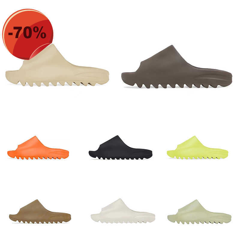 

Sandals Size 5- 13 Designer Slipper Womens Men EVA Foam Comfortable Slide Sandals Green Orange Coffee Black Bone White Sand foam slides