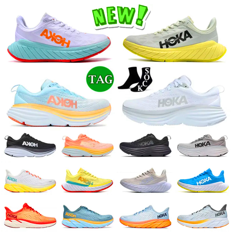 

Hoka one one Running shoes for men women fashion lace-up mesh outdoor sports trainers tripler multicolour summer massage Plate-forme luxury designer sneakers, Color 13