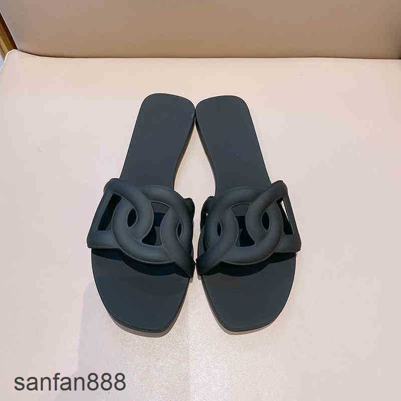 

Original Designer Hemres Slippers nose Pig h flat H bottomed flip flops for women's 2023 summer new Aloha one line beach jelly holi BQIG With logo 5JE0, Green1