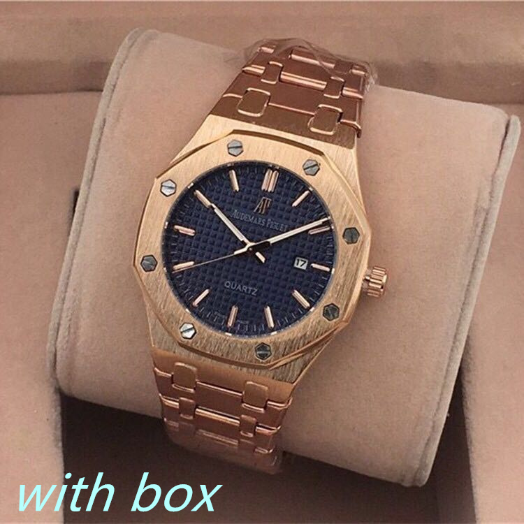 

Audemars Piguet AP watch 42mm full stainless steel strap automatic gold watch luminous top quality wristwatch sapphire di lusso 5ATM