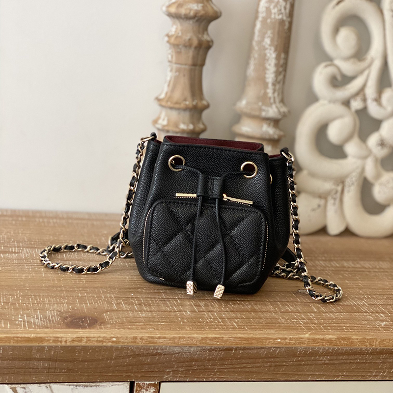 

TOP quality 1:1 Woman Bucket bag 12.5cm Genuine leather Chain bag Crossbody bag With box C167