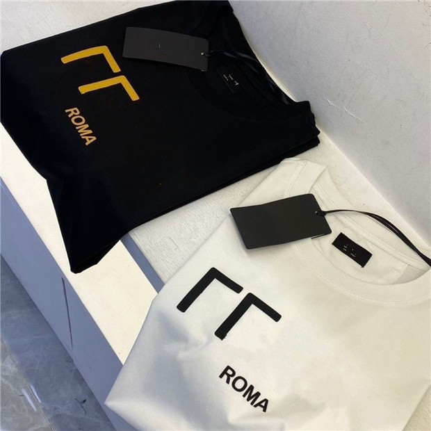 

Fashion Designer Mens T Shirt High Quality Newest Womens Letter Print Short Sleeve Round Neck Cotton Tees Polo Size S, White