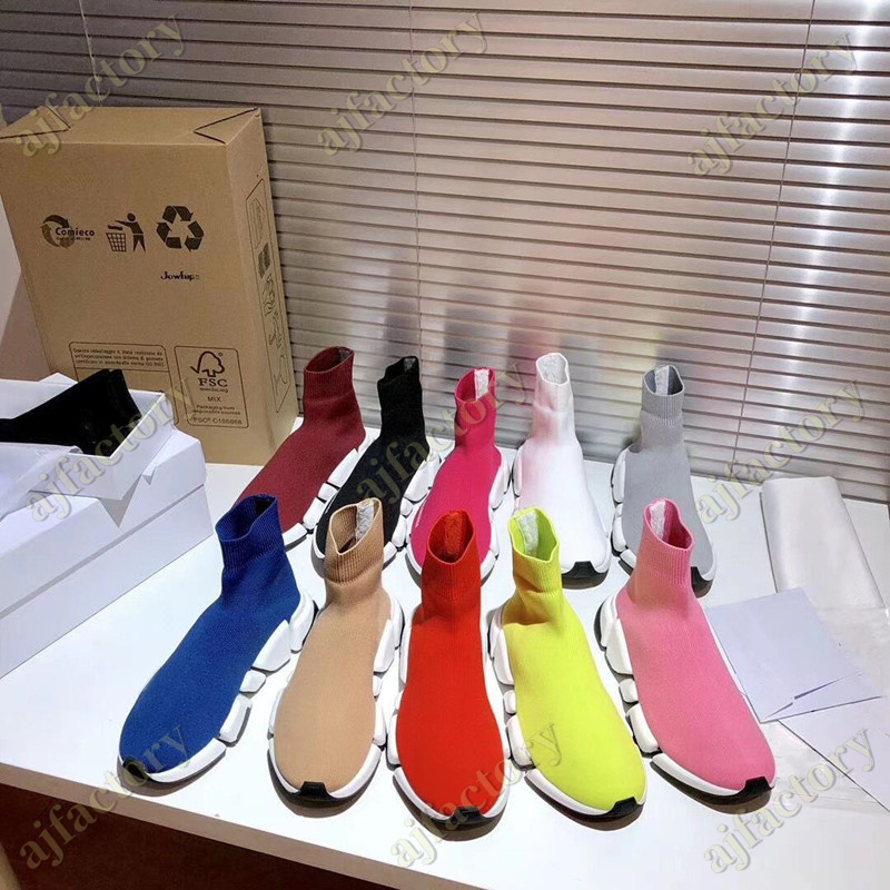 

2023 Designer socks Casual shoes Platform men mens woman shiny knit speed 2.0 trainer runner sneaker sock shoe master embossed womens Sneakers speeds booties paris, 13