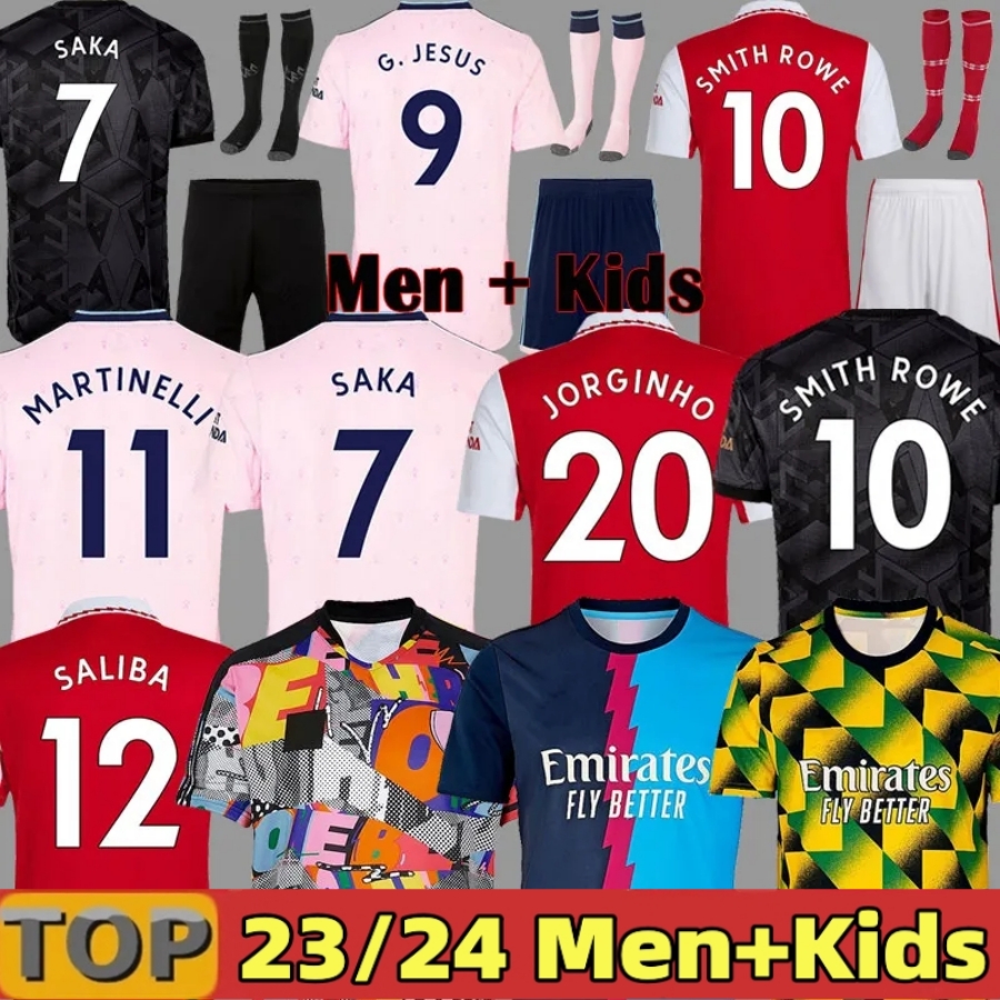 

2023 2024 ODEGAARD Soccer Jerseys G. JESUS SAKA Fans Player Version Gunners MARTINELLI SMITH ROWE THOMAS NKETIAH TIERNEY 2022 Men Kids Kit, 2023 no more red aldult player