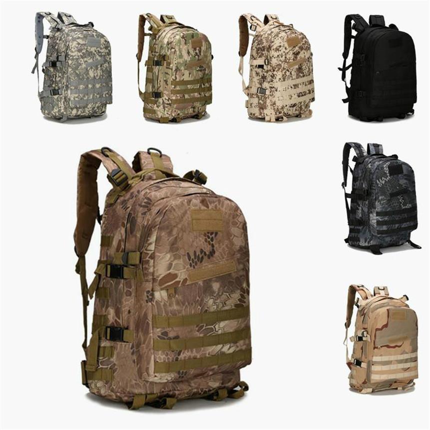 

whole Sports 40L 3P Military Tactical Backpack Oxford Waterproof Camouflage Camping Bag Hiking Bag Rucksacks Trekking Bag Shou234t, Black