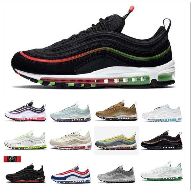 

97s Running Shoes Men Women Triple Black White Red Leopard Pine Green Sean Wotherspoon Reflective Vintage Mosaic Royal Jesus Bred Trainers Sneakers, E002