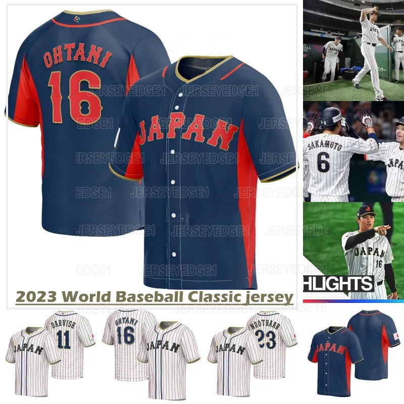 

16 Shohei Ohtani Baseball Jerseys Team Japan WBC 2023 World Baseball Classic Jersey 23 Lars Nootbaar 51 Seiya Suzuki 11 Yu Darvish 14 Roki Sasaki 55 Munetaka, Mens white s-xxxl