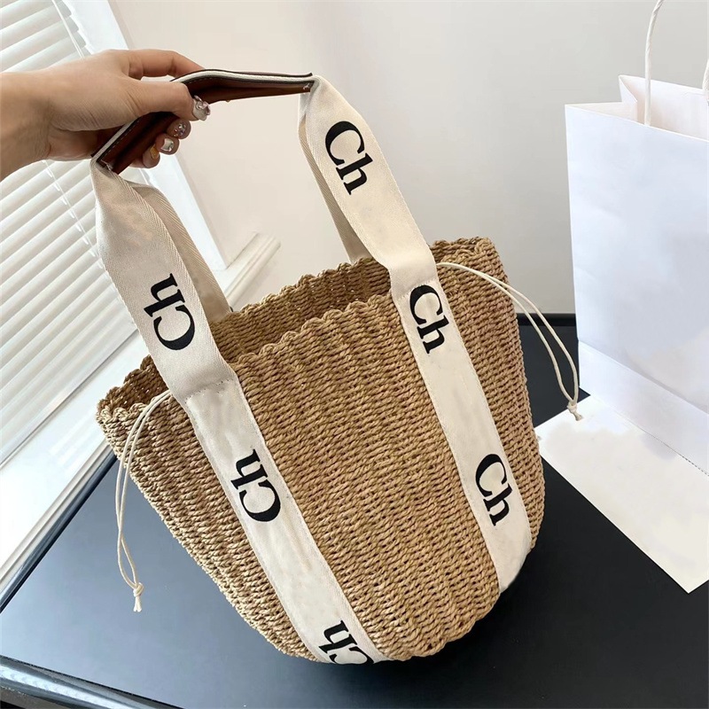 

Crochet Straw Bags Summer Beach Handbags designer bag SMALL MINI tote bag luxury handbag shopping totes Multiple Colors TOP, 18*14cm-brown(cl l0g0)