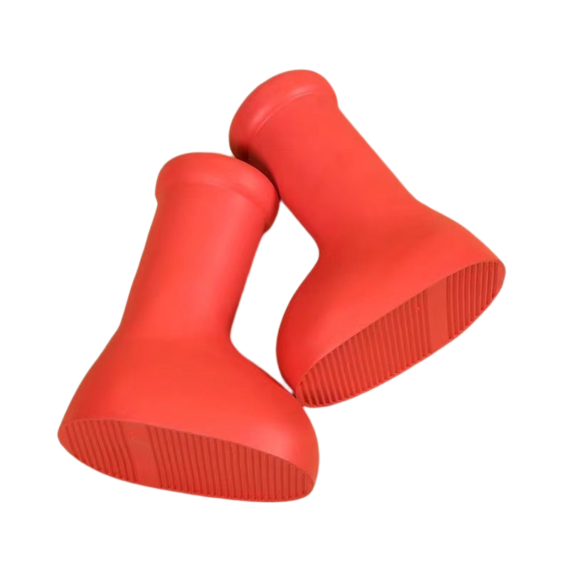 

MSCHF Big Red Boots ASTRO BOY Unisex Non-slip Lovers Rain Boots Thick Bottom Round Heads Booties Big Size 47