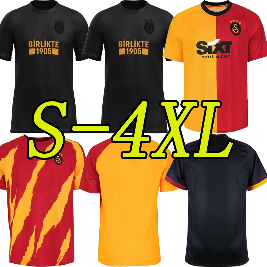 

4XL Galatasaray GOMIS LINNES soccer jerseys 2023 2024 CIGERCI BELHANDA FERNANDO FEGHOULI DONK Home Away Football Shirts top, Black