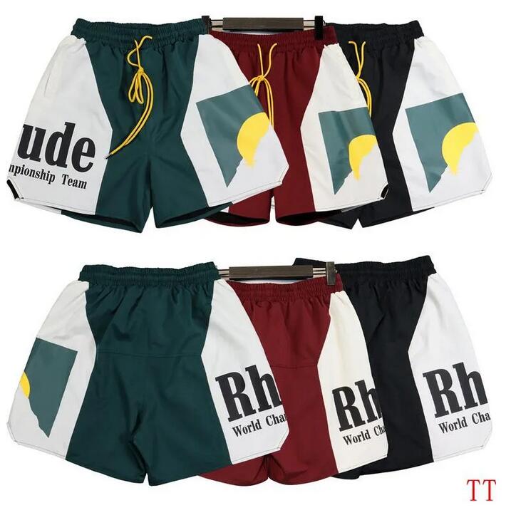

Designer Men RH Limited Rhude Shorts Summer Swim Short Knee Length Hip Hop High Street Sports Training Beach Pants Mens Elastic Waist, Cust12