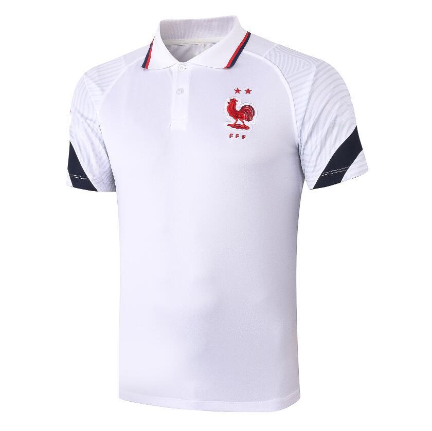 

polo shirts 2023 a model pure color soccer training Fans Top 20/22 Polo sleeve short sleeves football suit chandal futbol size S-2XL, White