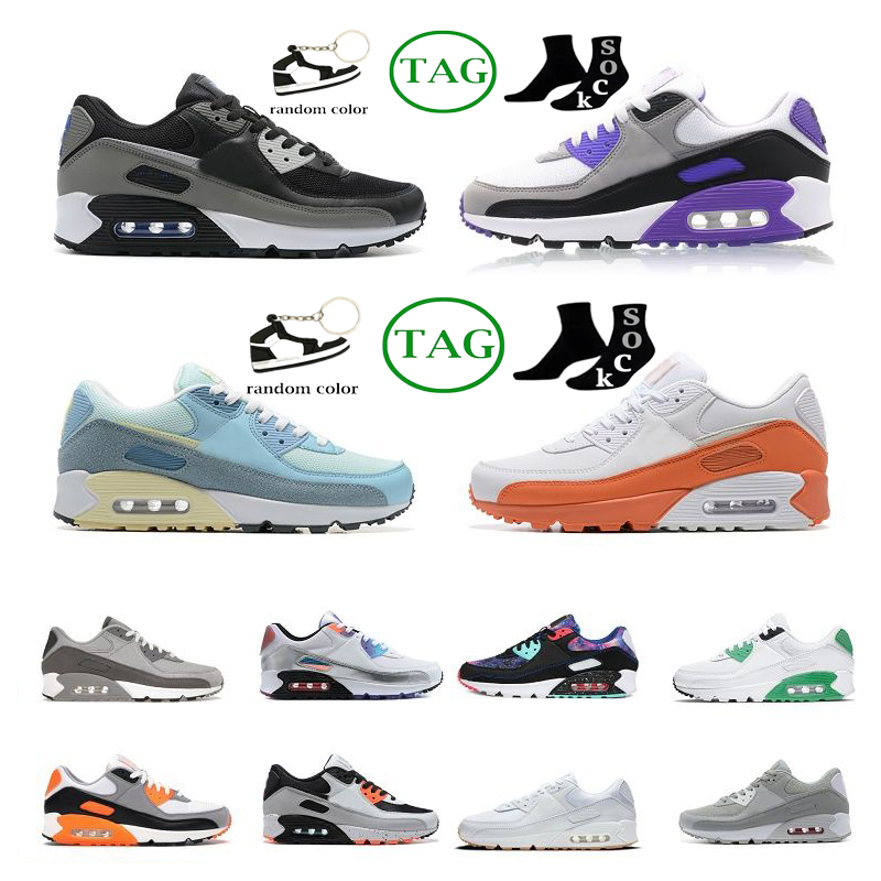 

2023 UNC 90 Max airmaxs running shoes 90s airs mens womens Triple black white Rose Pink Anthracite Dark Grey Viotech Be True Laser Blue City Pack London Sports sneakers, No box