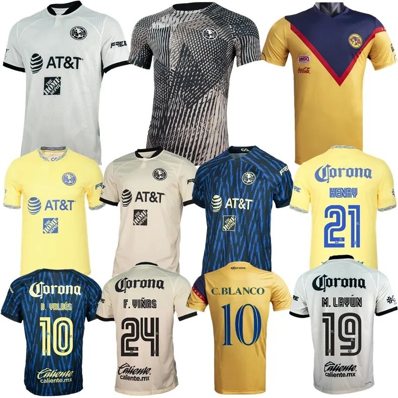 

Soccer Jerseys liga mx 22 23 Club America HENRY D.VALDES 3RD R.MARTINEZ FIDALGO 2023 HOME AWAY Third maillot slim player version Football training Shirts Men Women, 22 23 home mx liga jersey