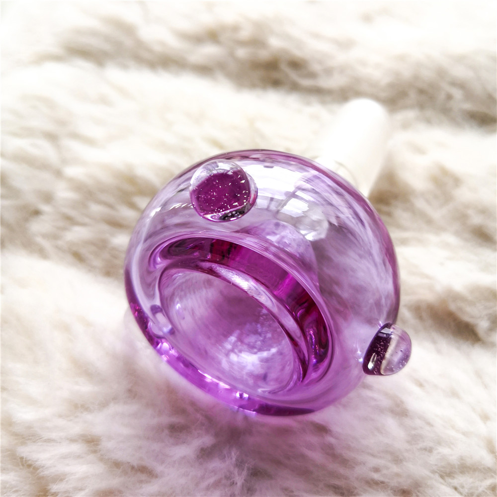 

3PCS/Pack Purple Glass Bong 14mm Male Joint Bowl Recycler Dab Rig Thick Smoking Hookah Glass Bong Cheap Glass Water Bongs Accessories