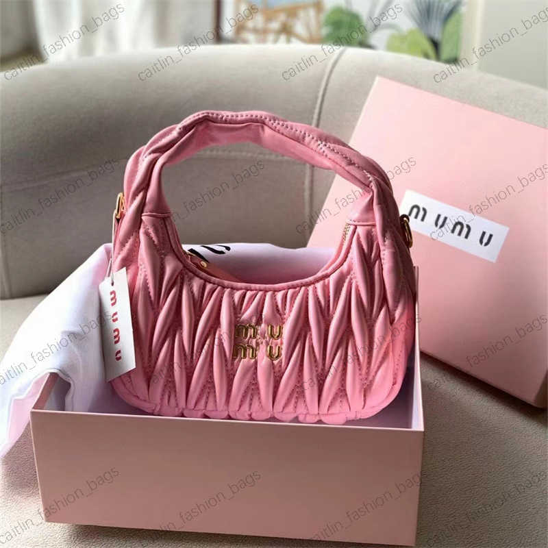 

Women's Famous Fashion Designer Hand Pleated Mini Bag Handbag Bag Handle Shoulder Bag Luxury Vintage Purse Leather Banquet Tote Bag Tote G2303, Red18