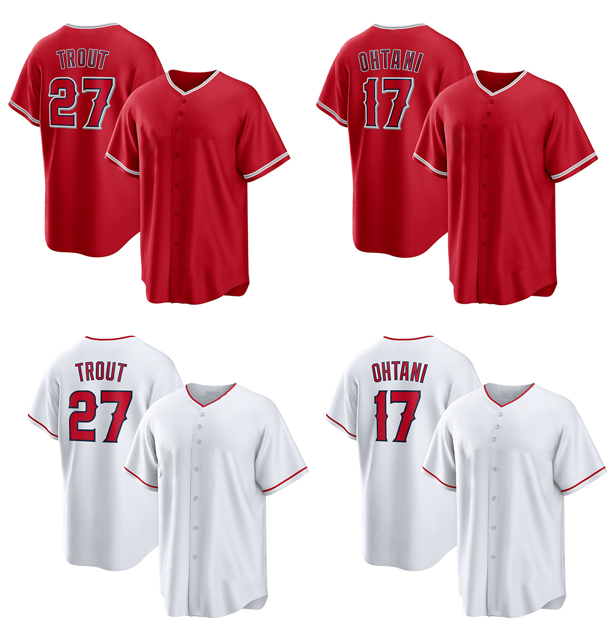 

2023 17 OHTANI baseball jerseyS 27 TROUT 7 URIAS 20 WALSH yakuda local online store fashion Dropshipping Accepted Cool Base Jersey Cool Base wear Discount, 17 ohtani grey