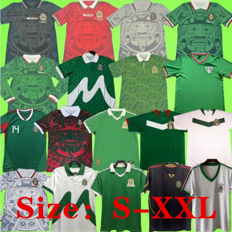 

Mexico Retro Soccer Jerseys 1970 1983 1994 1995 1996 1997 1998 2006 2010 2011 2012 vintage football shirt T goalkeeper Uniform 70 94 95 96 97 98 06 10 11 12