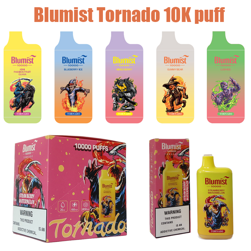 

Blumist Tornado 10000 Puffs Disposable E-cigarettes 20ml vaper desechables 650mah disposables vapes Puff 10K Electronic Cigarettes Box
