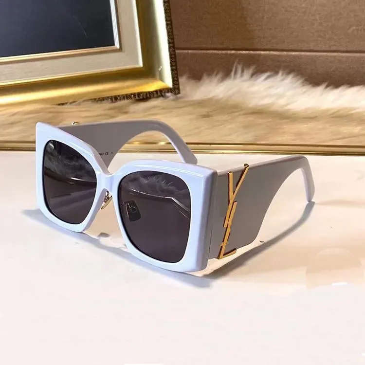 Women's Summer Sunglasses For Mens Womens Polarized with Round Face and Big Face 2023 New UV-proof Makeup Artifact Sunglasses Womens Letter