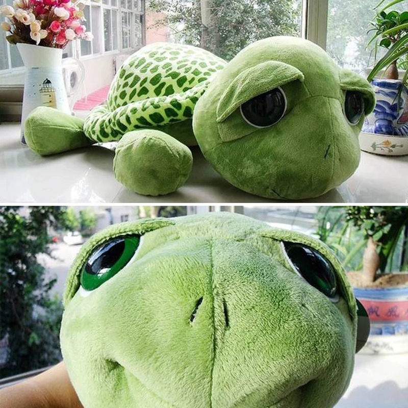 

Home Decor Children Big Eyes Tortoise Stuffed Doll Cute Toy Lovely Plush Gifts Turtle Soft 20cm LA573, Green