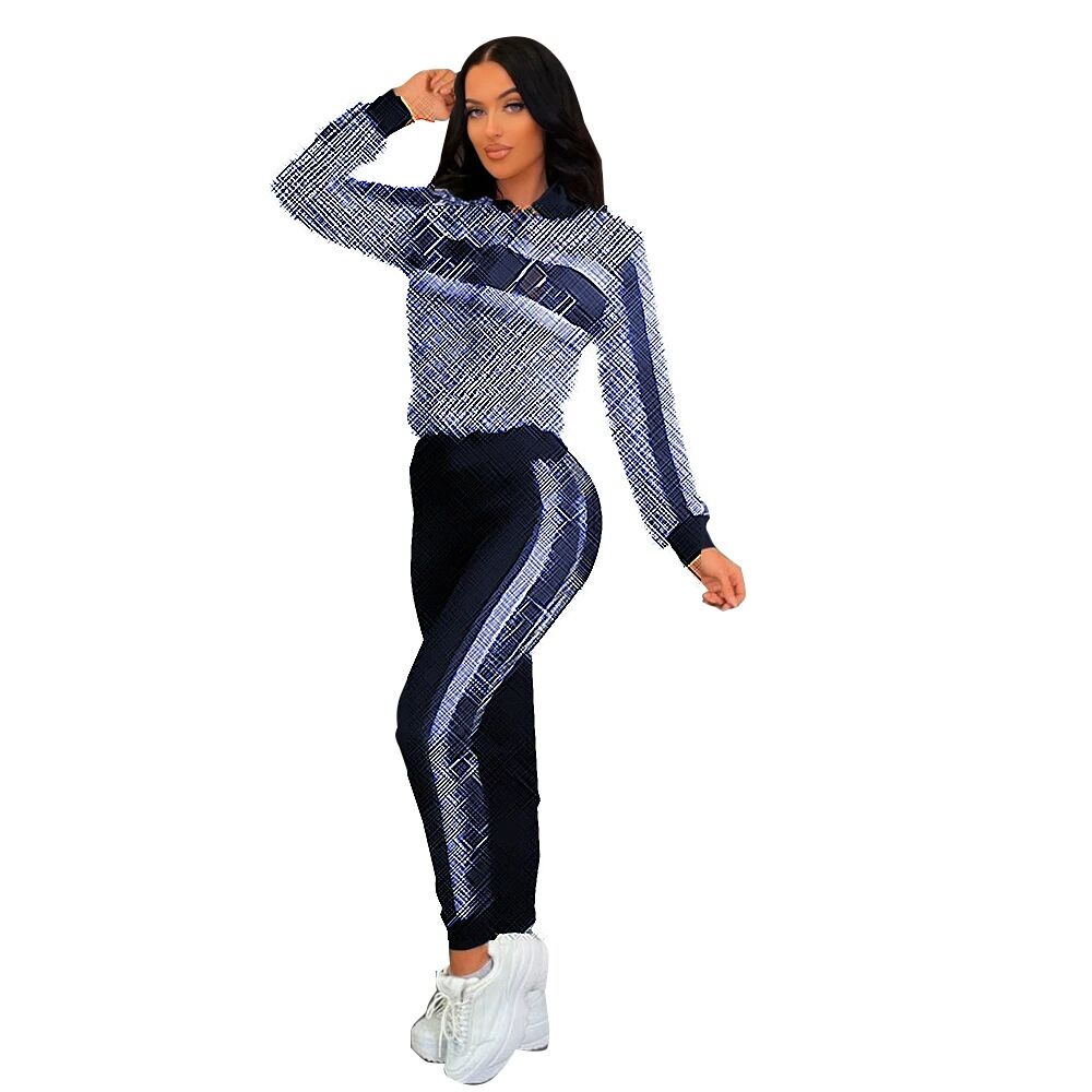 

Women' Two Piece Sets 2022 New Leisure Fashion Set, Blue