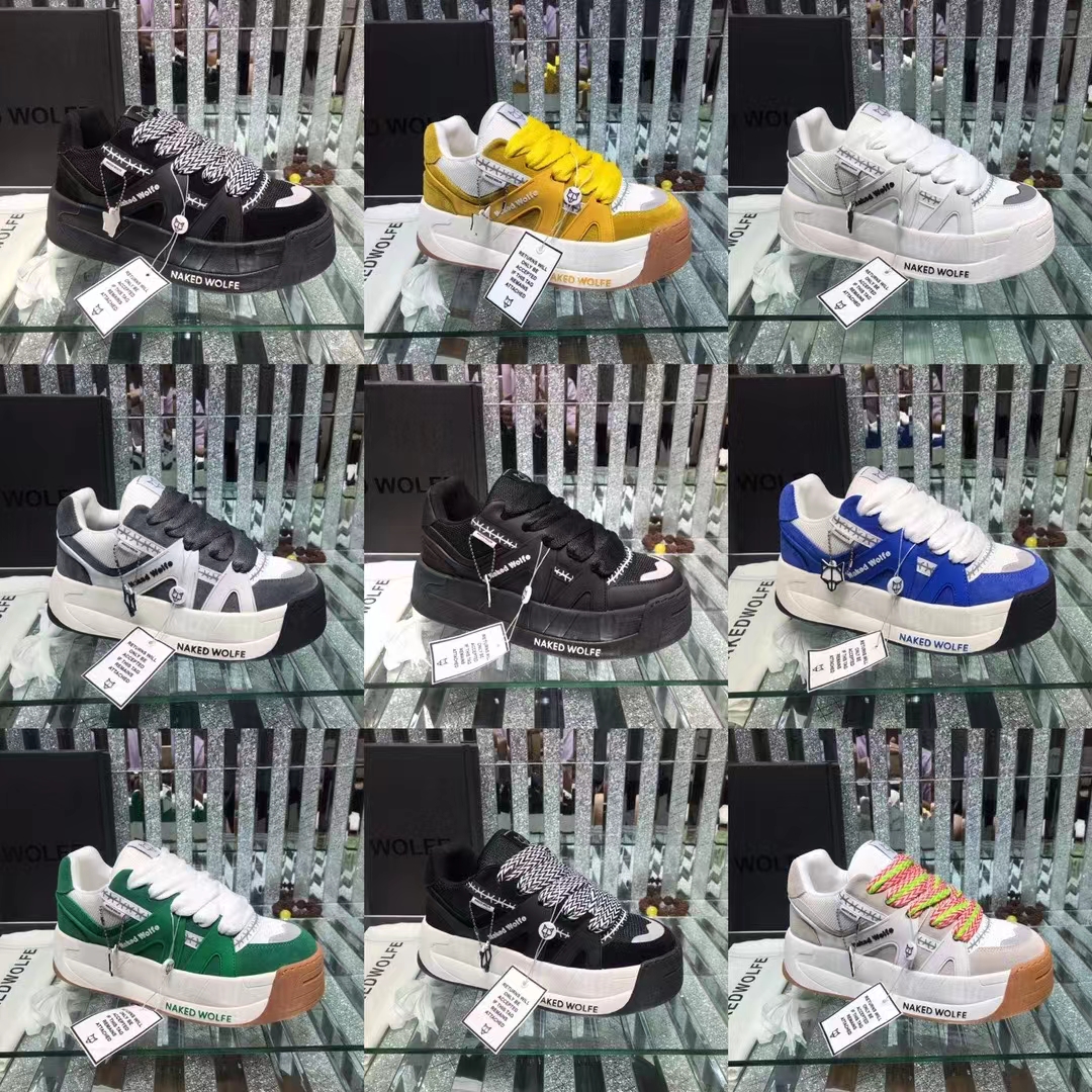 

Naked Wolfe Sneaker Snatch Sneakers Men Casual Shoes Kosa Sliders Sinner Hyde Heidy City Platform Thick Bottom Shoes Travel Footwear Size 40-45