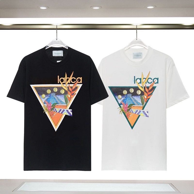 

Short SLEEVE T shirt Casablanca 23 Spring/Summer New Tennis Club Court Alphabet Print T-shirt Casual Short Sleeve Size S M L  2XL 3XL, White
