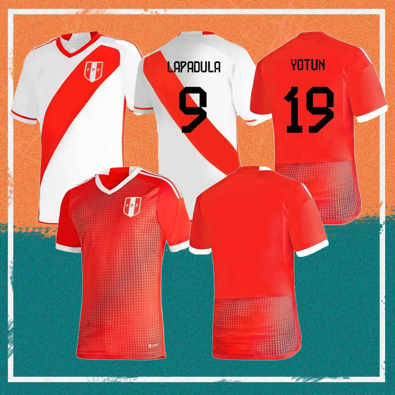 

2023 2024 Peru Soccer Jerseys 2023 PINEAU CUEVAS CARTAGENA ABRAM national team Shirts LOPEZ CALLENS Football uniform, Home