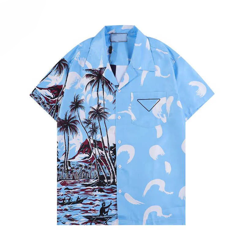 

22ss Designer Shirt Mens Button Up Shirts print bowling shirt Hawaii Floral Casual Shirts Men Slim Fit Short Sleeve Dress Hawaiian t-shirt M- 788878035, Customize