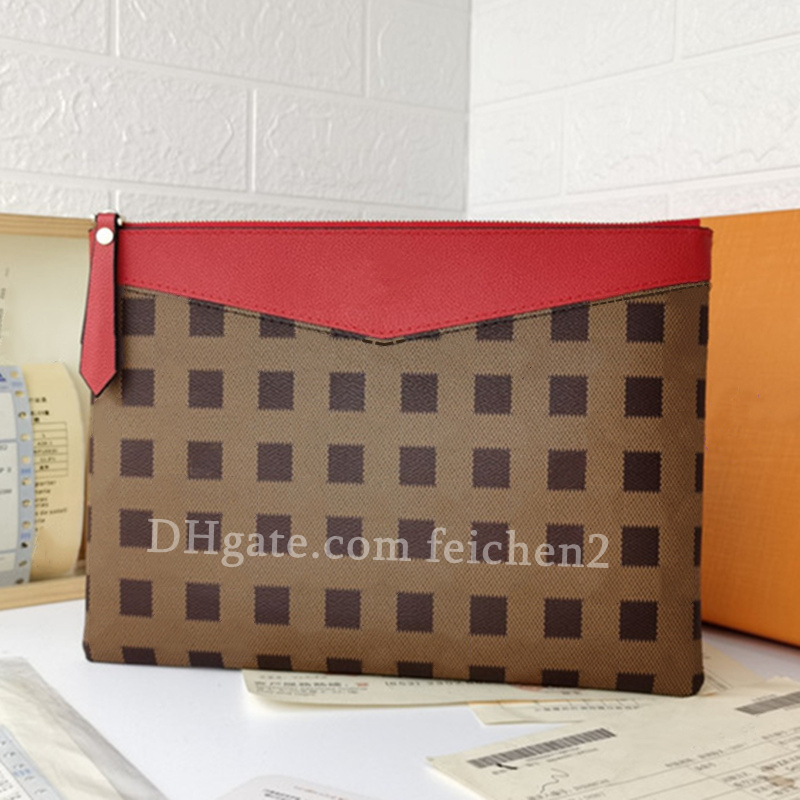 

Clutch Bags Cosmetic Bags Evening Bags handbag Embossing bag Wallet Coin Purse Wash handbag Bagspouch organizer make up handbags classical toiletry bag With box, 64590-brown flower+pink