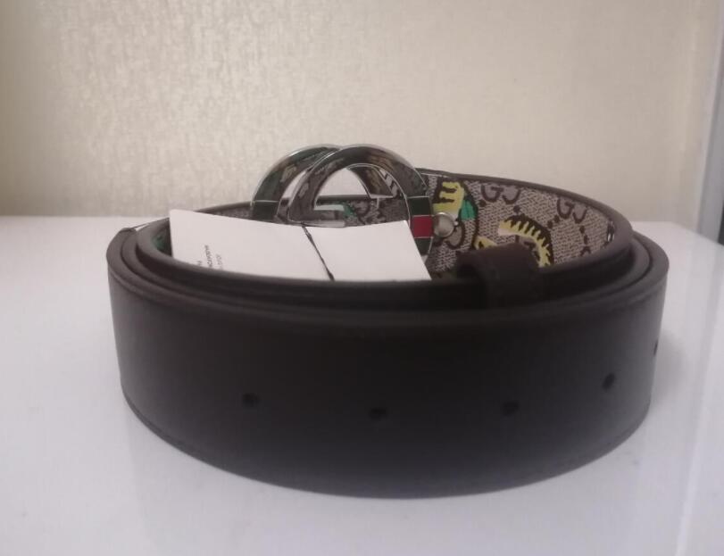 

Fashion Big buckle genuine leather belt designer men women high quality mens belts no box, Black