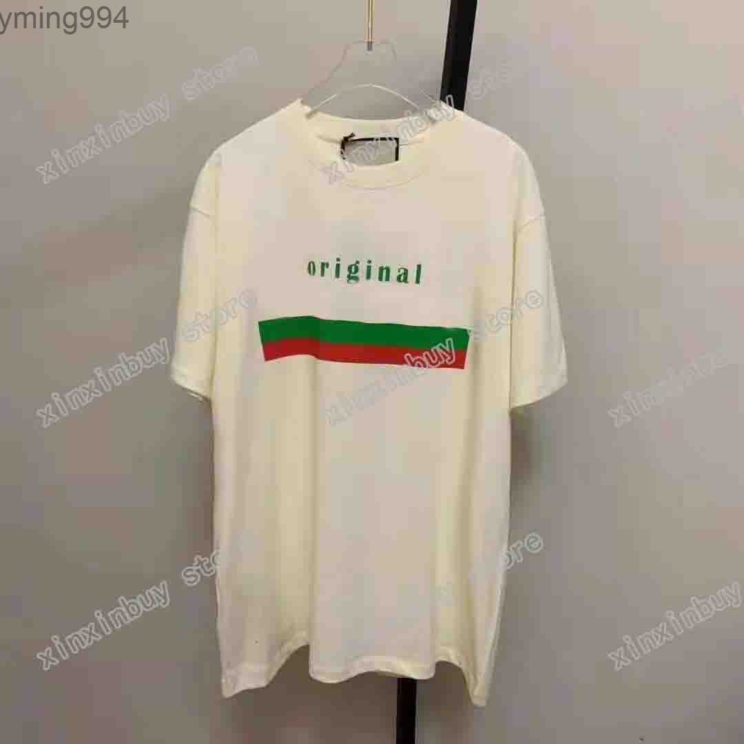 

tshirts polo 2021 Designers gg Mens Womens T-Shirts guccis guccie red green stripe print Man Paris Fashion T-shirt Tees Street Short Sleeve luxurys white BANT