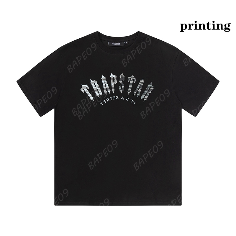

Men Summer Trapstar T-shirt Rainbow Towel Embroidery Decoding Men t Shirt Men Black White Round Neck Tshirtsgxqt 19BI16BI16, A 7