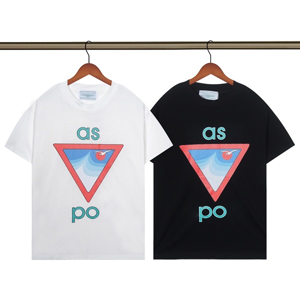

Mens SHORTS T shirt Casablanca 2023 Early spring New Seagull Wave Letter logo Printed T-shirt Casual Short Sleeve Size S M L  2XL 3XL, White