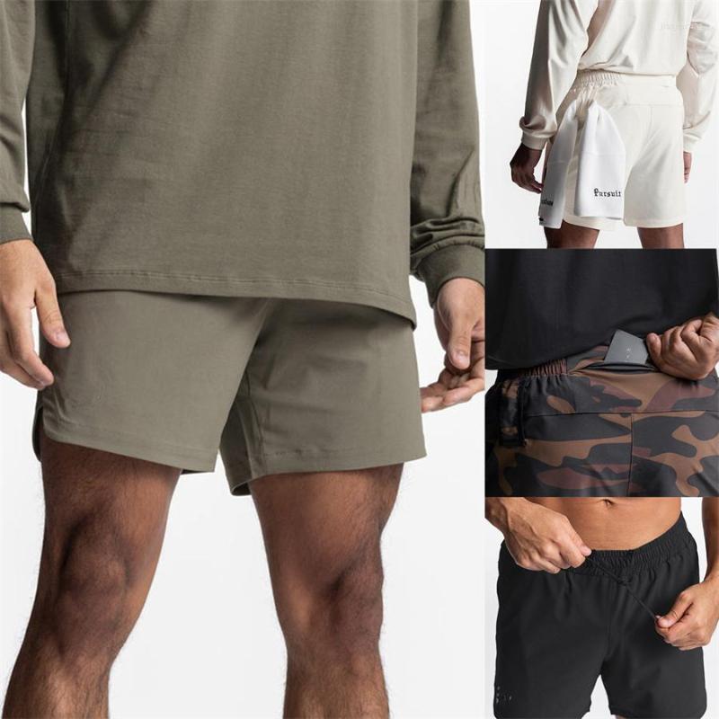 

Men's Shorts Multifunction Running Men Sports Jogging Fitness Breathable Quick Dry Gym Training Sport Workout Short Pants, Black